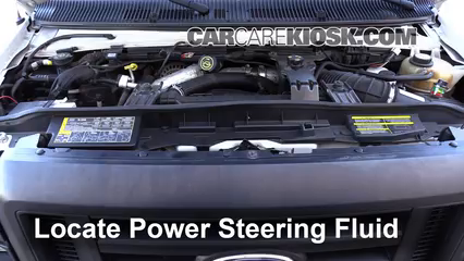 2008 Ford E-350 Super Duty 6.0L V8 Turbo Diesel Extended Cargo Van (3 Door) Power Steering Fluid Add Fluid